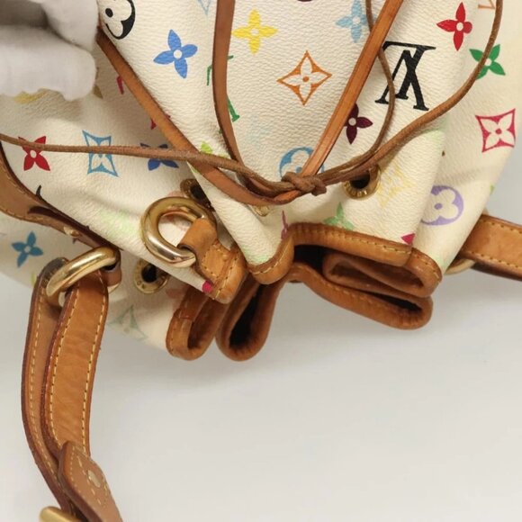 LOUIS VUITTON Monogram Multicolor Petit Noe Bag White M42229 LV Auth 127305 - Picture 7 of 14